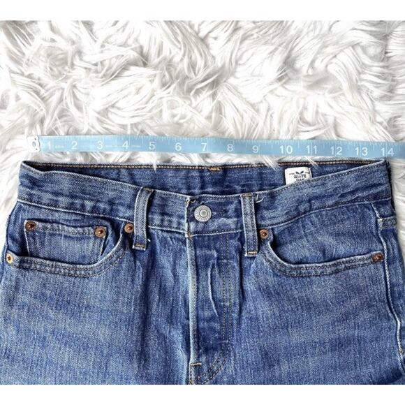 LEVI’S X WHITE OAK CONE DENIM Frayed Hems Button Fly Denim Jeans 28 - Picture 11 of 12